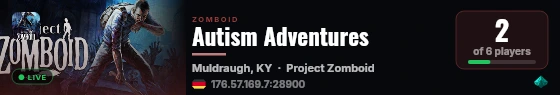 Autism Adventures live status badge