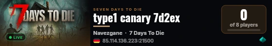 type1 canary 7d2ex live status badge