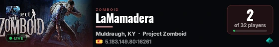 LaMamadera live status badge