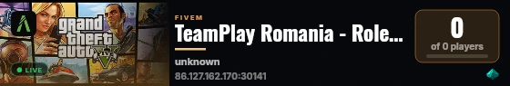 TeamPlay Romania - RolePlay - Discord: discord.gg/xz5aVf79n live status badge