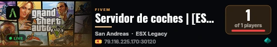 Servidor de coches | [ESX Legacy] live status badge