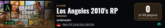 Los Angeles 2010's RP live status badge