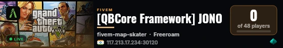 [QBCore Framework] JONO live status badge