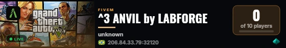 ^3 ANVIL by LABFORGE live status badge
