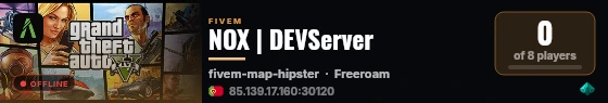 NOX | DEVServer live status badge