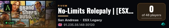 No-Limits Rolepaly | [ESX Legacy] live status badge