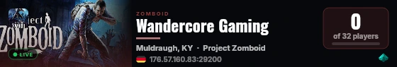Wandercore Gaming live status badge