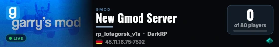 New Gmod Server live status badge