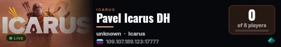 Pavel Icarus DH live status badge