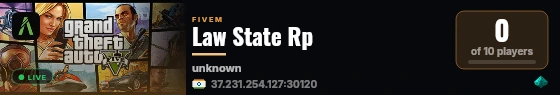 Law State Rp live status badge