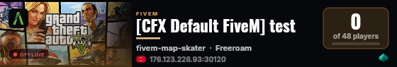 [CFX Default FiveM] test live status badge