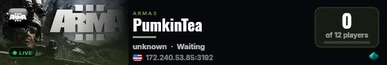 PumkinTea live status badge