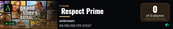  Respect Prime  live status badge