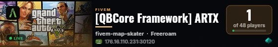 [QBCore Framework] ARTX live status badge