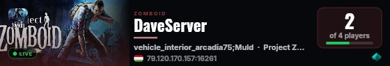 DaveServer live status badge