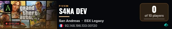 S4NA DEV live status badge
