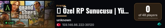 🎮 Özel RP Sunucusu | Yüksek Performans & Özel Sistemler live status badge