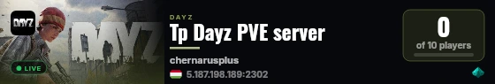 Tp Dayz PVE server live status badge
