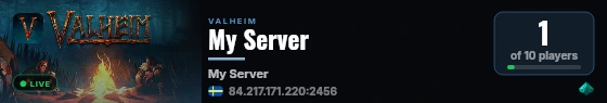 My Server live status badge