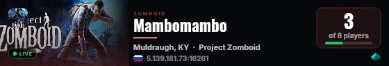 Mambomambo live status badge