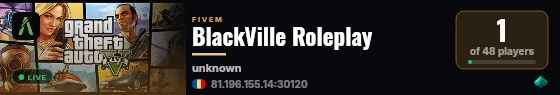 BlackVille Roleplay live status badge