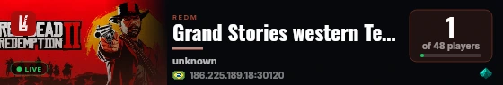 Grand Stories western Text Roleplay live status badge