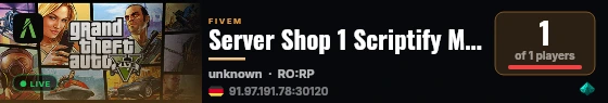 Server Shop 1 Scriptify Market live status badge