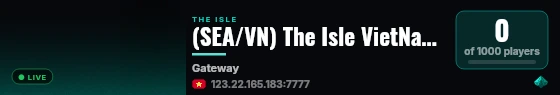 (SEA/VN) The Isle VietNam - Gacha SV5 la sever FAKE live status badge