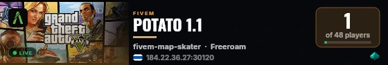 POTATO 1.1 live status badge