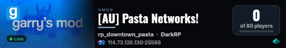 [AU] Pasta Networks! live status badge