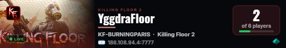 YggdraFloor live status badge
