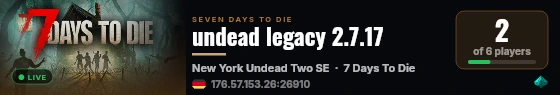 undead legacy 2.7.17 live status badge
