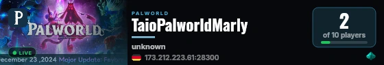 TaioPalworldMarly live status badge
