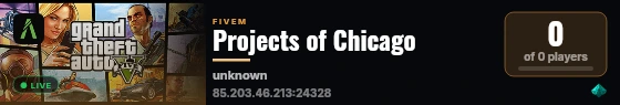 Projects of Chicago live status badge