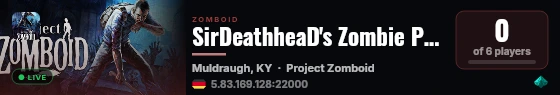 SirDeathheaD's Zombie Paradies live status badge