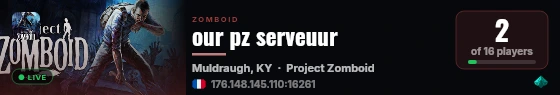 our pz serveuur live status badge