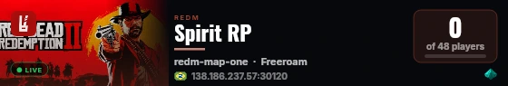 Spirit RP live status badge
