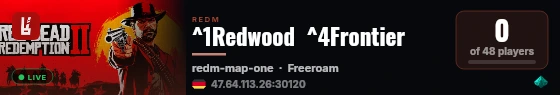 ^1Redwood  ^4Frontier live status badge