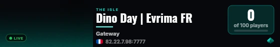 Dino Day | Evrima FR live status badge
