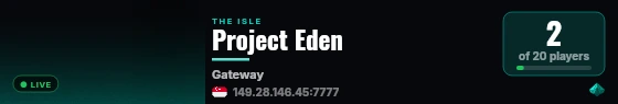 Project Eden live status badge