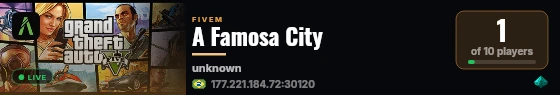 A Famosa City live status badge