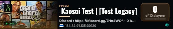  Kaosoi Test | [Test Legacy] live status badge