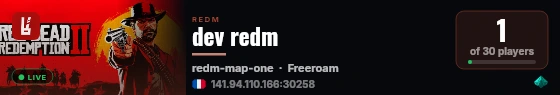 dev redm live status badge