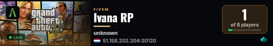 Ivana RP live status badge