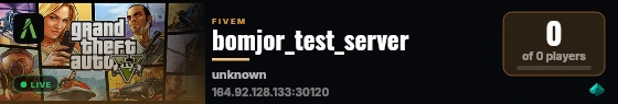 bomjor_test_server live status badge