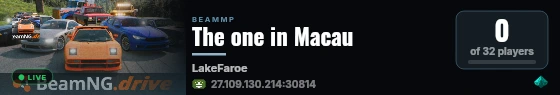 The one in Macau live status badge