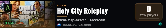 Holy City Roleplay live status badge
