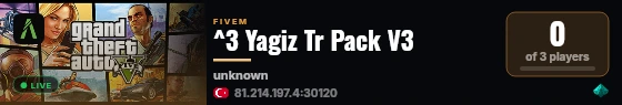 ^3 Yagiz Tr Pack V3 live status badge