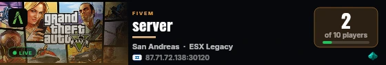 server live status badge