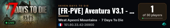 [FR-PVE] Aventura V3.1 - Saison 6 live status badge